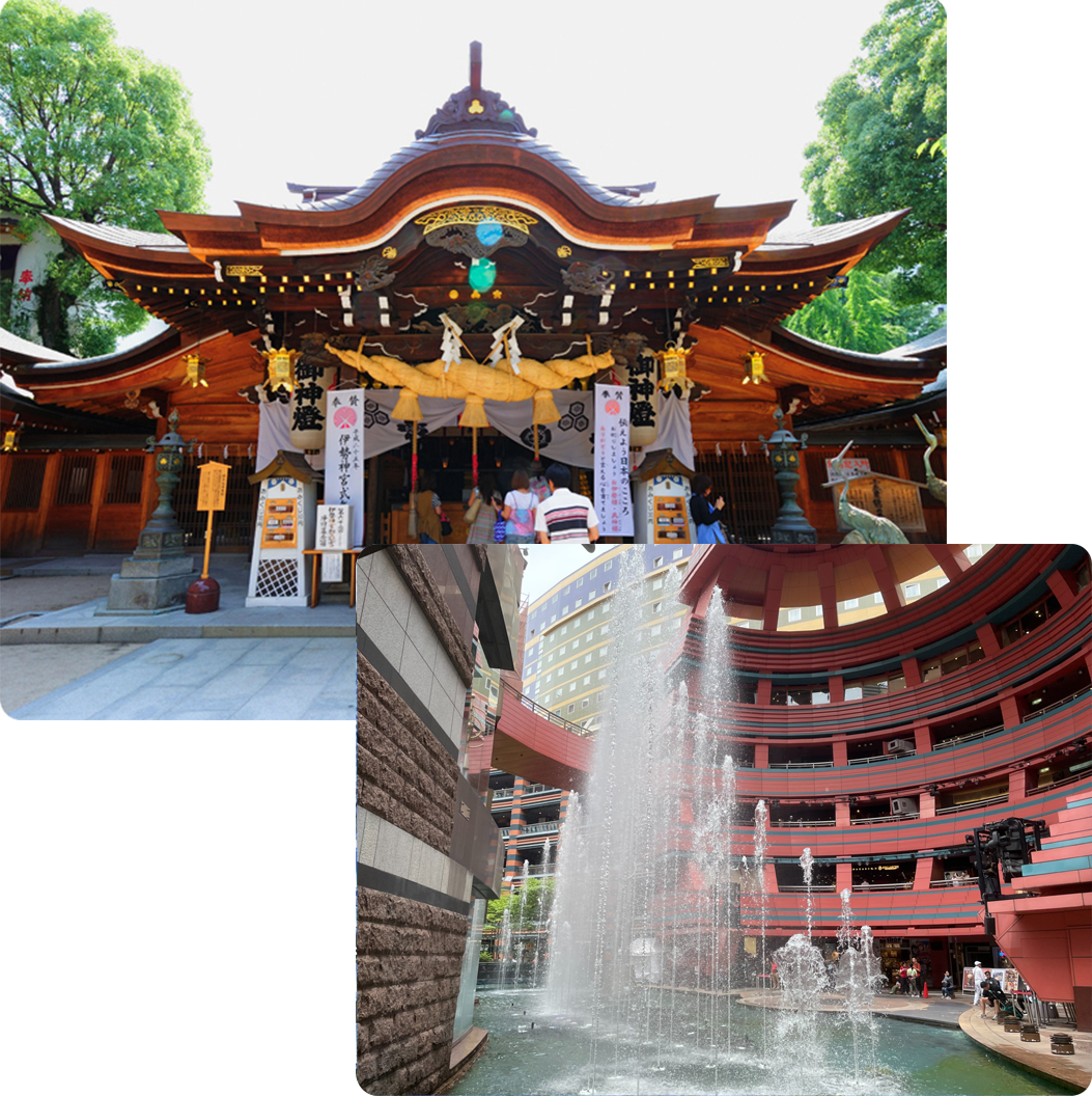 Kushida Shrine & Canal City Hakata